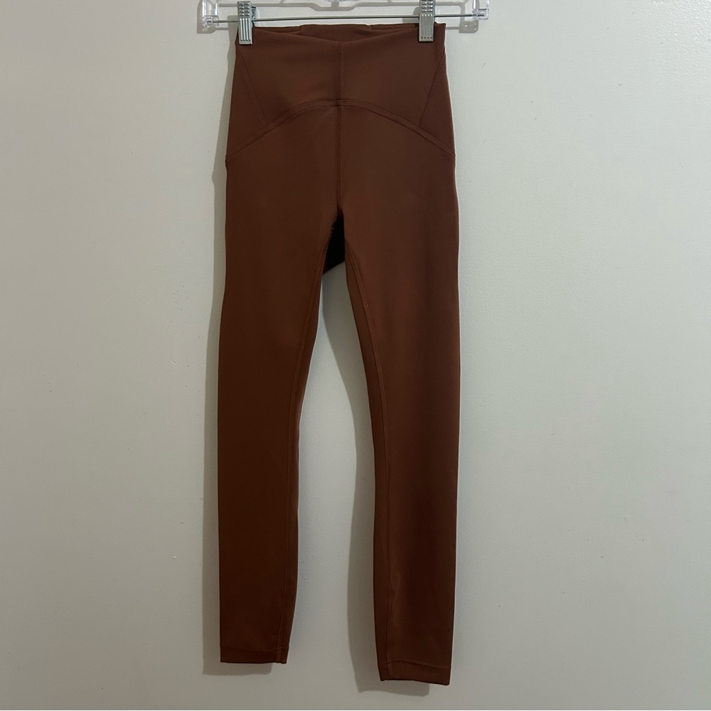 Lululemon Wunder Train High Rise 25” Skinny Leggings Brown/Espresso Size 2